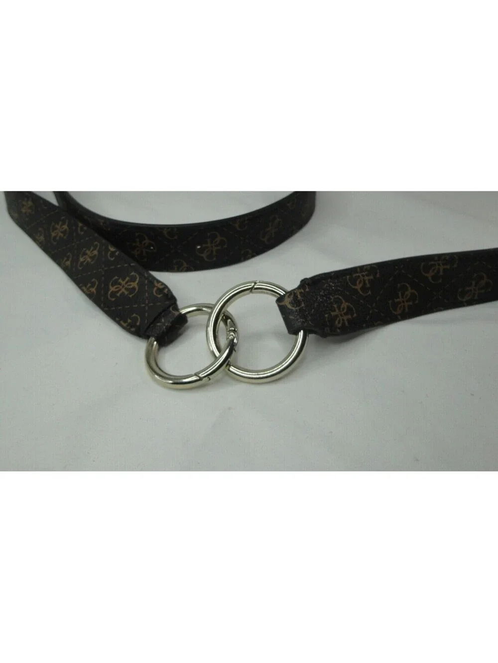 Guess Womens 2 Pc Leather O ring Belt Dark Brown/Coffee Detacheable Sz XL *NWOT*